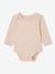 Bodysuits with long sleeves for babies with a floral print sage green 