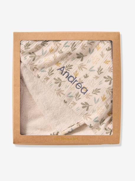Cotton Muslin Bath Cape + Wash Mitt, BAYOU multicoloured 