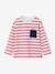 Striped Long Sleeve T-Shirt for Boys aqua green+ecru+red 