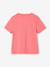 Girls' printed short-sleeved t-shirt ecru+mauve+rose+sage green 