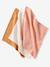 Pack of 3 Plain Muslin Squares in Organic Cotton* set pink 