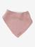 Pack of 3 Bandana-Style Bibs in Terry Cloth & Cotton Gauze BROWN MEDIUM SOLID+hazel 