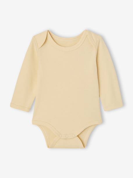 Bodysuits with long sleeves for babies with a floral print sage green 