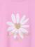 Girls' printed short-sleeved t-shirt ecru+mauve+rose+sage green 