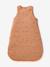 Customisable summer baby sleeping bag in organic cotton muslin cloth, JUNGLE printed brown 