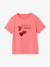 Girls' printed short-sleeved t-shirt ecru+mauve+rose+sage green 