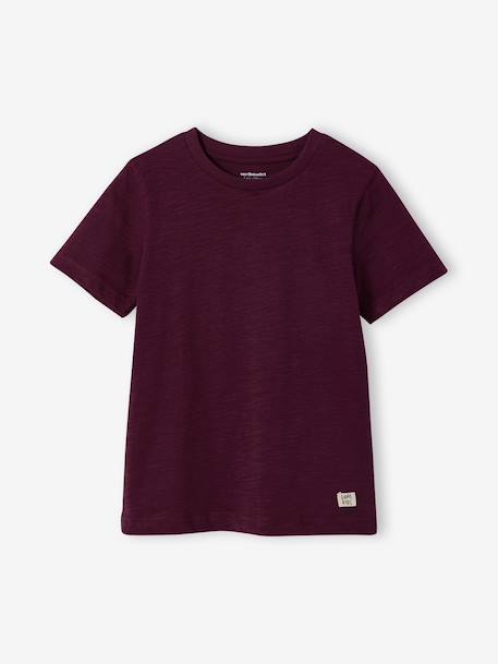Short Sleeve T-Shirt, for Boys aubergine+Blue+Green+turquoise+white 
