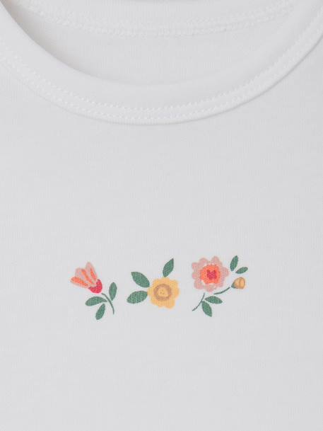 Bodysuits with long sleeves for babies with a floral print sage green 