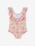 Girls' one-piece swimsuit pale pink 