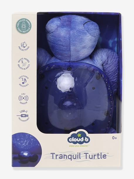 Tranquil Turtle Rechargeable Night Light, by CLOUD B blue+green+violet 