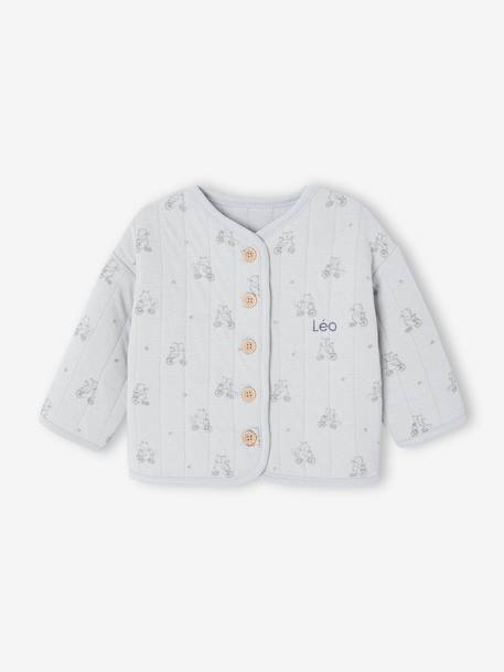 Quilted Set for Newborns aqua green+rose 