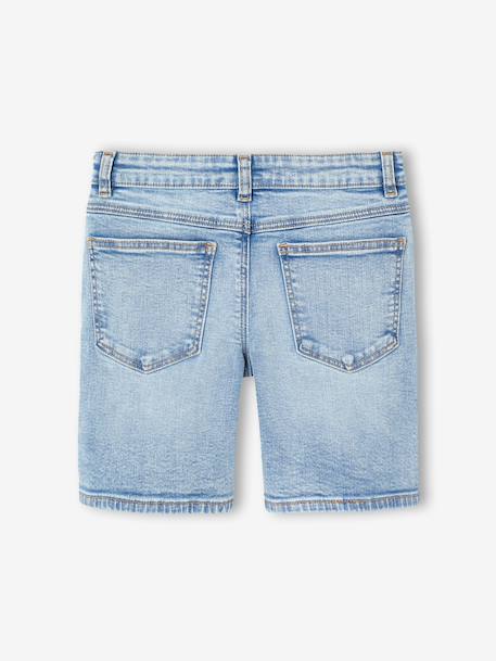 Boy's adjustable waist denim bermuda shorts double stone+stone 