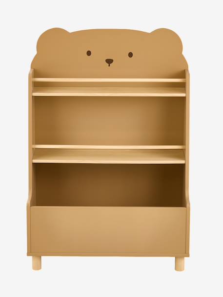 Low bear bookshelf for kids mocha 