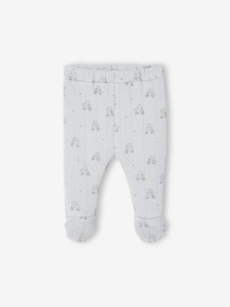 Quilted Set for Newborns aqua green+rose 