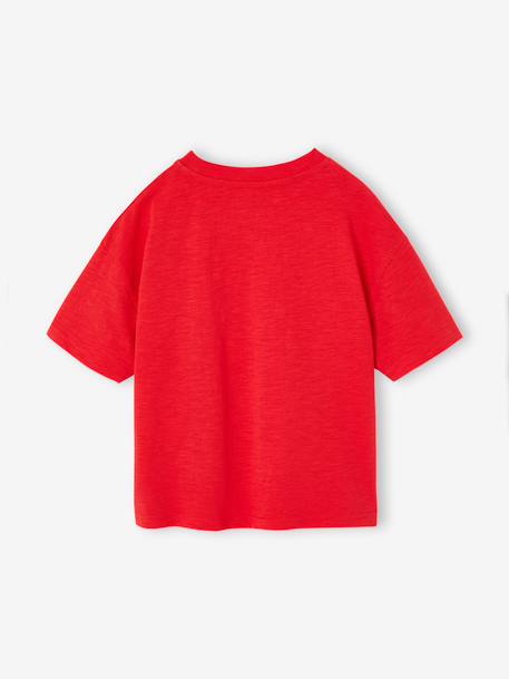 Printed boy's t-shirt English green+red 