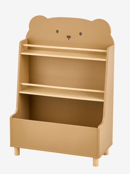 Low bear bookshelf for kids mocha 