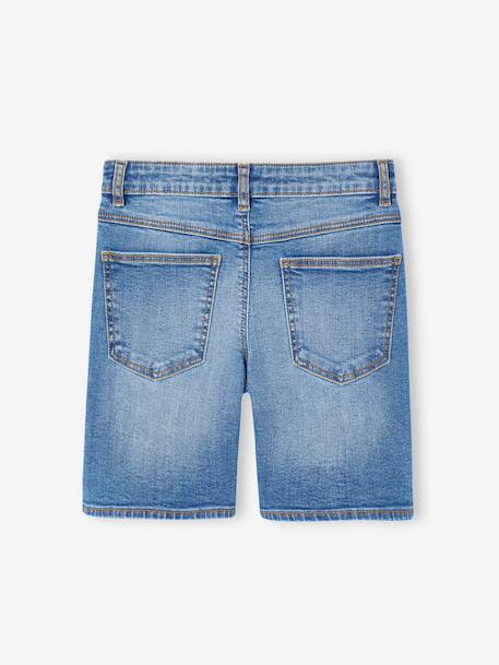 Boy's adjustable waist denim bermuda shorts double stone+stone 