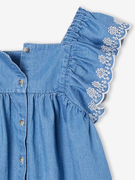 Girl's denim blouse stone 