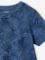 Printed boy's t-shirt denim blue+lichen+marl white+mint green 