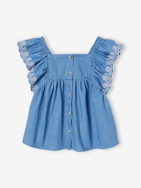 Girl's denim blouse stone 
