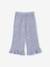 Frilled Bermuda Shorts in Cotton Gauze for Girls printed blue+printed white 