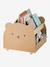 Bear bookshelf on wheels for kids mocha 