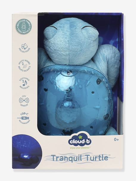 Tranquil Turtle Rechargeable Night Light, by CLOUD B blue+green+violet 