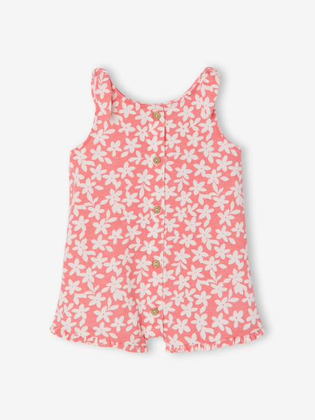 Printed Jumpsuit for Babies coral+printed blue 
