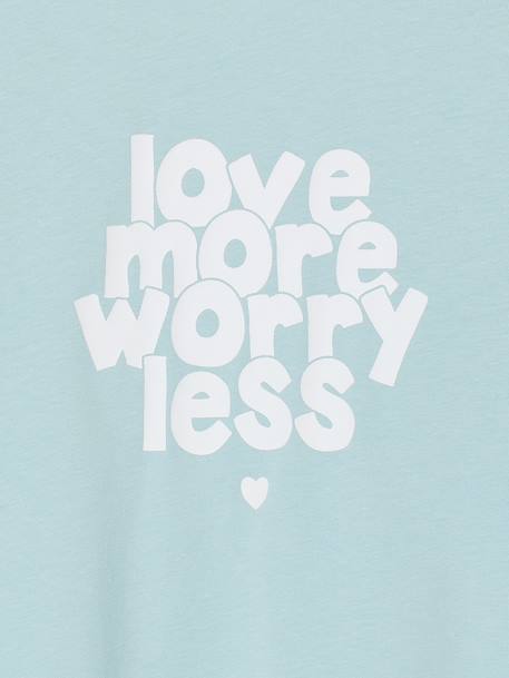 Pack of 3 long-sleeved girls' fancy t-shirts anthracite+coral+ecru+grey blue+indigo+mauve+rose 