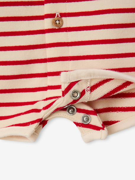 Jumpsuit for Newborns ecru+red 