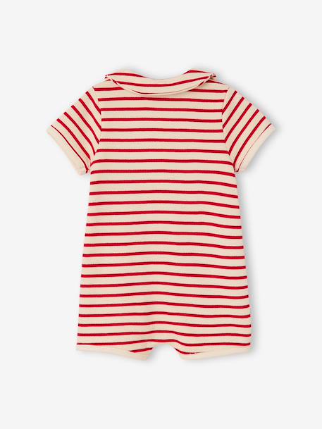 Jumpsuit for Newborns ecru+red 