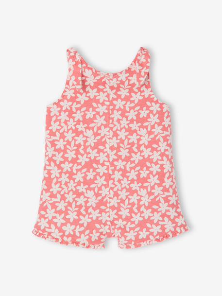 Printed Jumpsuit for Babies coral+printed blue 