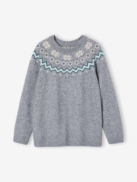 Fluffy Christmas Jumper for the Whole Family marl grey 