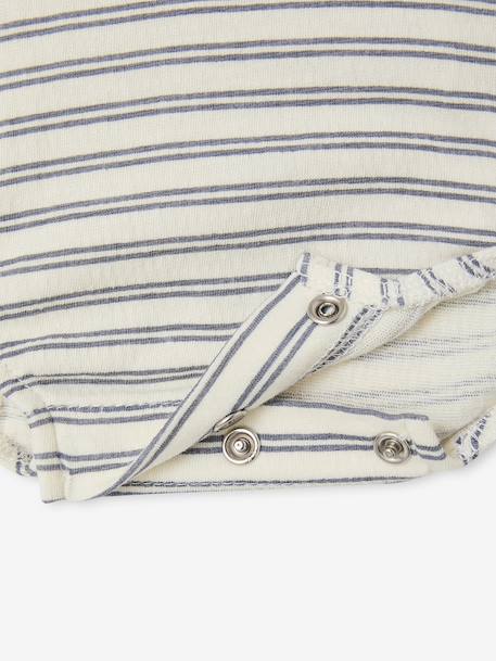 Striped baby boy bodysuit ecru 