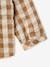 Baby boy's cotton muslin shirt chequered beige 
