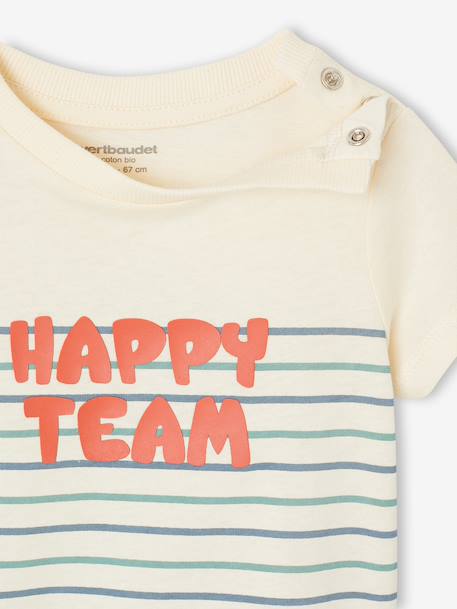 Boys' organic cotton t-shirt ecru 