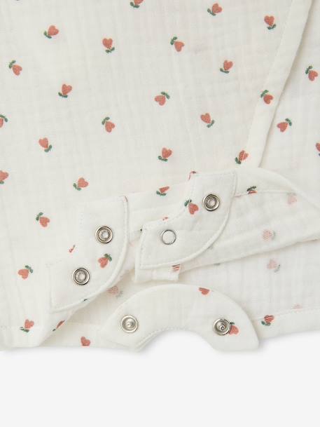 Customisable baby girl playsuit ecru 