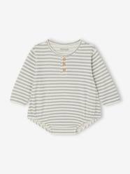 -Striped baby boy bodysuit 