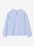 Top with Detail in Broderie Anglaise, for Girls ecru+GREEN DARK SOLID+mauve+navy blue+pale blue 