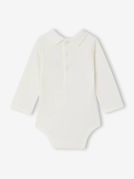 Organic Cotton Bodysuit for Baby Boys ecru 