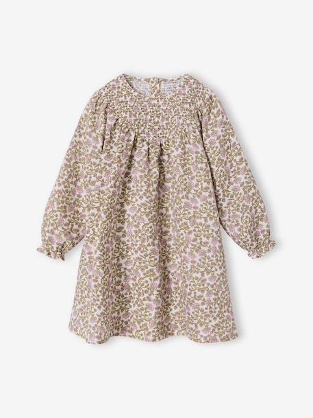 Girl's sherpa dress and cardigan set ecru 