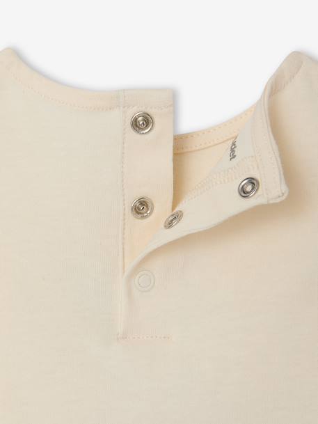 Fancy Pattern T-Shirt in Organic Cotton for Girls ecru 