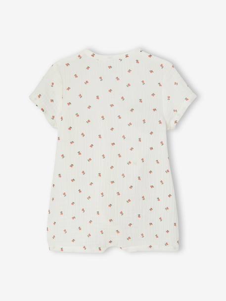 Customisable baby girl playsuit ecru 