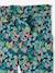 Fluid Cropped Trousers with Floral Print, for Girls emerald green+navy blue+red 