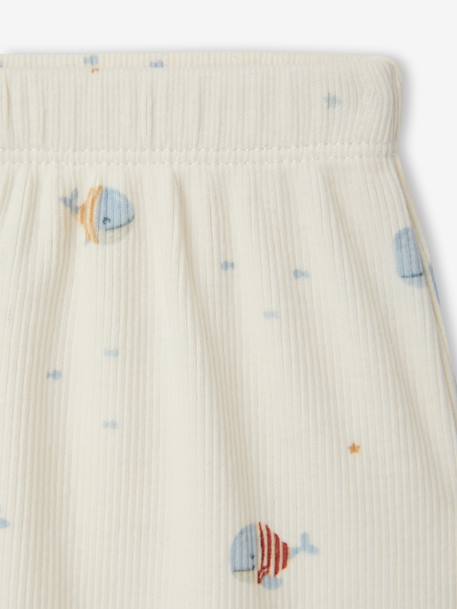 Baby sweatshirt and trouser set ecru+pale pink 