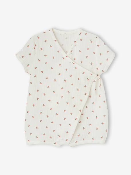Customisable baby girl playsuit ecru 