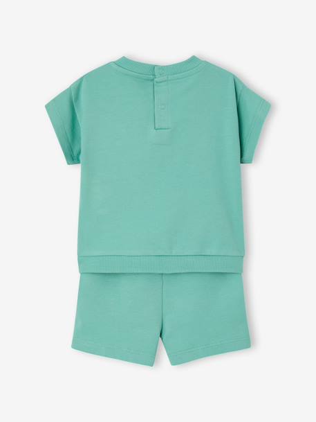 Mickey Mouse Shorts & T-Shirt Set for Babies mint green 