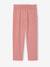 Fluid Cropped Trousers with Floral Print, for Girls emerald green+navy blue+red 
