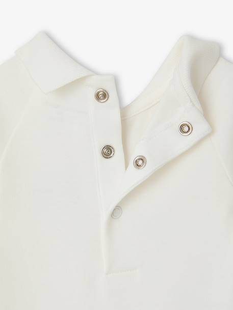 Organic Cotton Bodysuit for Baby Boys ecru 