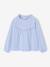 Top with Detail in Broderie Anglaise, for Girls ecru+GREEN DARK SOLID+mauve+navy blue+pale blue 